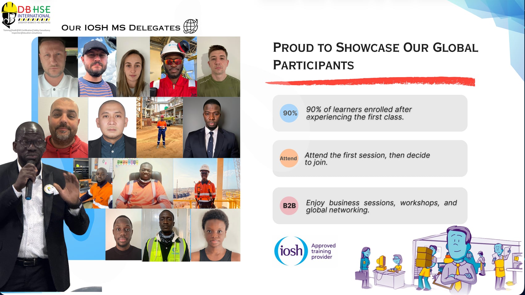 DB HSE International learning resources and delegate showcase